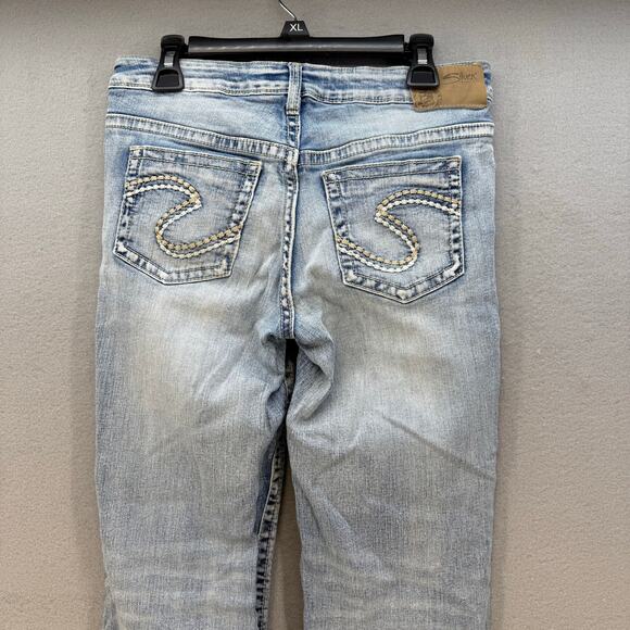 Silver Jean Co Jeans Girls 14 Light Blue Sasha Straight Leg Mid Rise School Jean - Picture 3 of 14